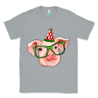 Heather Grey pig christmas Classic Tee - RanaPortraitStore