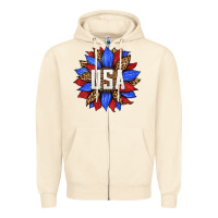 Sandshell american sunflower Zipper Hoodie - HRA Design Shop