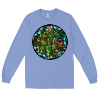 Colony Blue Christmas Santa Claus round Long Sleeve Tee - RanaPortraitStore