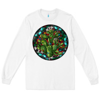 White Christmas Santa Claus round Long Sleeve Tee - RanaPortraitStore