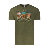 Vintage Olive western coffees Vintage Tee - BarkalooDesign