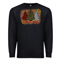 Black merry and bright with tree's Premium Sweatshirt - AdoDesignShop