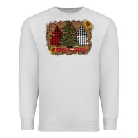 Dove Grey merry and bright with tree's Premium Sweatshirt - AdoDesignShop