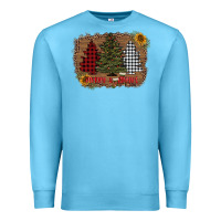 Ocean Blue merry and bright with tree's Premium Sweatshirt - AdoDesignShop