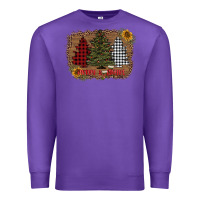 Purple merry and bright with tree's Premium Sweatshirt - AdoDesignShop