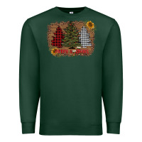 Sports Green merry and bright with tree's Premium Sweatshirt - AdoDesignShop