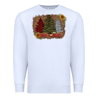 White merry and bright with tree's Premium Sweatshirt - AdoDesignShop