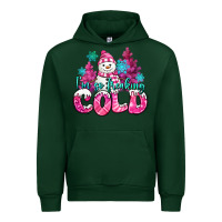 Forest Green im so freaking cold pink christmas snowman Urban Hoodie - MaliasSmallBusiness