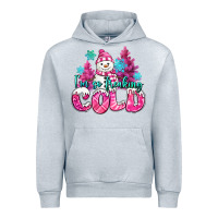 Heather Grey im so freaking cold pink christmas snowman Urban Hoodie - MaliasSmallBusiness