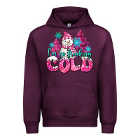 Mauve Wine im so freaking cold pink christmas snowman Urban Hoodie - MaliasSmallBusiness
