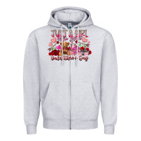 Heather Grey just  girl who loves valentines day Zipper Hoodie - RacoonDesign