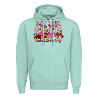 Seafoam just  girl who loves valentines day Zipper Hoodie - RacoonDesign