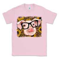 Bubblegum Pink sunflowers pig Classic Tee - RanaPortraitStore