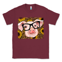 Burgundy sunflowers pig Classic Tee - RanaPortraitStore