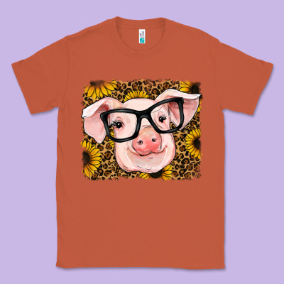 Sunflowers Pig Classic Tee Designed By Ranaportraitstore