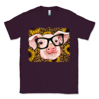 Plum sunflowers pig Classic Tee - RanaPortraitStore