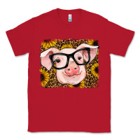 Red sunflowers pig Classic Tee - RanaPortraitStore