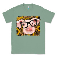 Sage sunflowers pig Classic Tee - RanaPortraitStore