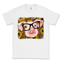 White sunflowers pig Classic Tee - RanaPortraitStore