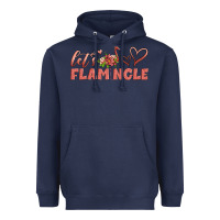 Navy let's flamingle Heavyweight Hoodie - Artiststas