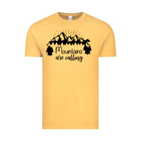 Vintage Mustard Mountains Vintage Tee - Unal Design