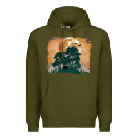 Army Green wilderness leopard Premium Hoodie - MaliasSmallBusiness