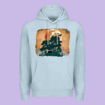 Wilderness Leopard Premium Hoodie Designed By Maliassmallbusiness