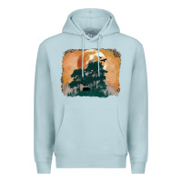Blue Mist wilderness leopard Premium Hoodie - MaliasSmallBusiness