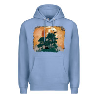 Colony Blue wilderness leopard Premium Hoodie - MaliasSmallBusiness