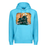 Ocean Blue wilderness leopard Premium Hoodie - MaliasSmallBusiness