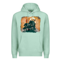 Seafoam wilderness leopard Premium Hoodie - MaliasSmallBusiness