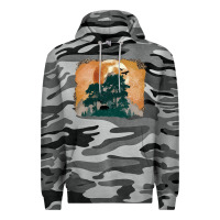 Slate Camo wilderness leopard Premium Hoodie - MaliasSmallBusiness