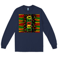Navy black license letters Long Sleeve Tee - Zillion Design Studio