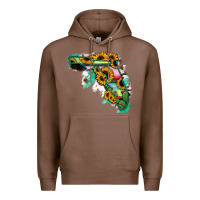 Chestnut Florida Map Sunflower Cactus Serape Premium Hoodie - RanaPortraitStore