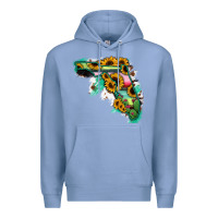 Colony Blue Florida Map Sunflower Cactus Serape Premium Hoodie - RanaPortraitStore