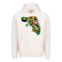 Florida Map Sunflower Cactus Serape Premium Hoodie | Teevron