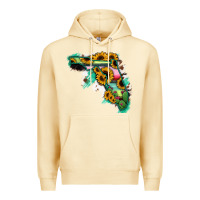 Pina Colada Florida Map Sunflower Cactus Serape Premium Hoodie - RanaPortraitStore