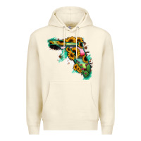 Sandshell Florida Map Sunflower Cactus Serape Premium Hoodie - RanaPortraitStore