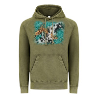 Vintage Olive cowhide turquoise leather background Vintage Hoodie - AdoDesignShop