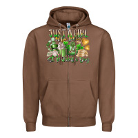 Chestnut Just a Girl who Loves Saint Patrick's Day Zipper Hoodie - RacoonDesign