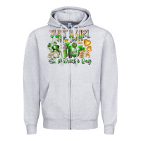 Heather Grey Just a Girl who Loves Saint Patrick's Day Zipper Hoodie - RacoonDesign
