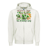 Oatmeal Heather Just a Girl who Loves Saint Patrick's Day Zipper Hoodie - RacoonDesign
