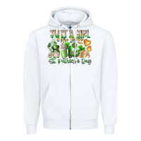 White Just a Girl who Loves Saint Patrick's Day Zipper Hoodie - RacoonDesign