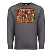 Charcoal Heather merry and bright Premium Sweatshirt - AdoDesignShop