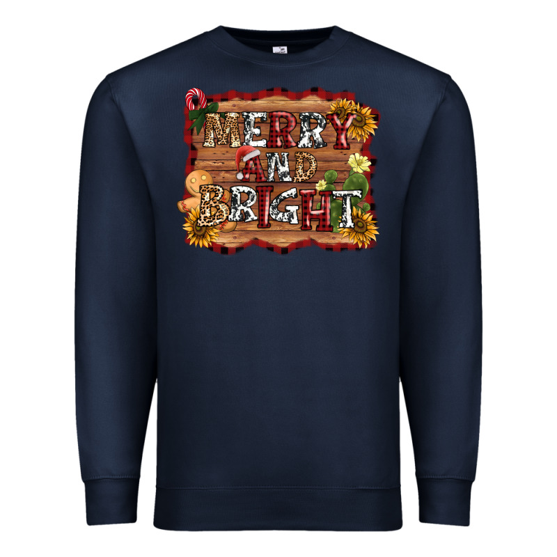 Merry And Bright Premium Sweatshirt by AdoDesignShop | Teevron