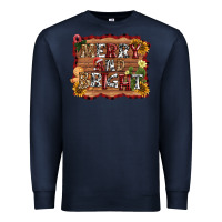 Navy merry and bright Premium Sweatshirt - AdoDesignShop
