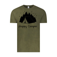 Vintage Olive camping Vintage Tee - Unal Design