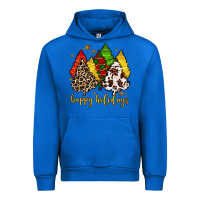 Cobalt happy holidays with christmas tree Urban Hoodie - MaliasSmallBusiness
