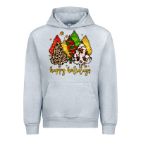 Heather Grey happy holidays with christmas tree Urban Hoodie - MaliasSmallBusiness