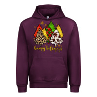 Mauve Wine happy holidays with christmas tree Urban Hoodie - MaliasSmallBusiness